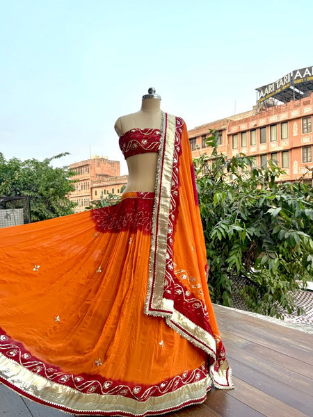 Rajasthani Gota Patti Peeliya Lehenga