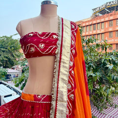 Rajasthani Gota Patti Peeliya Lehenga