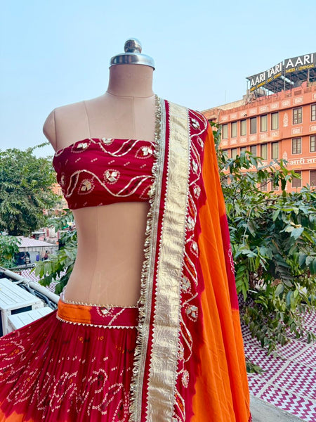 Rajasthani Gota Patti Peeliya Lehenga