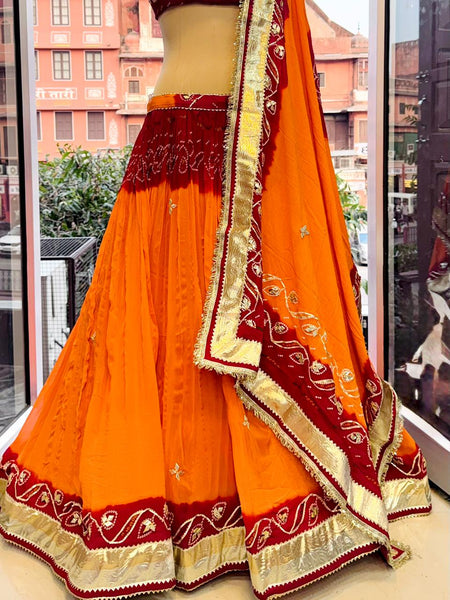 Rajasthani Gota Patti Peeliya Lehenga