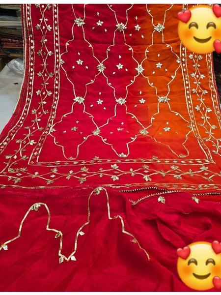 Semi Chiffon Gota Patti Saree