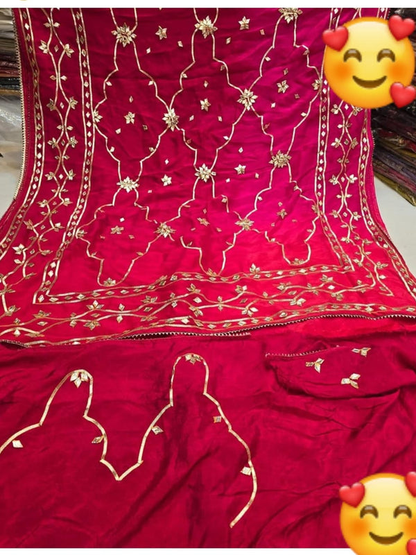 Semi Chiffon Gota Patti Saree