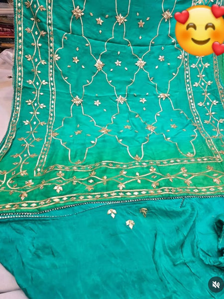 Semi Chiffon Gota Patti Saree