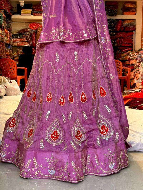Cosmos Tissue Gota Patti Lehenga