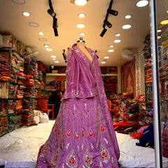 Cosmos Tissue Gota Patti Lehenga