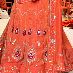Cosmos Tissue Gota Patti Lehenga