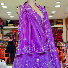 Cosmos Tissue Gota Patti Lehenga