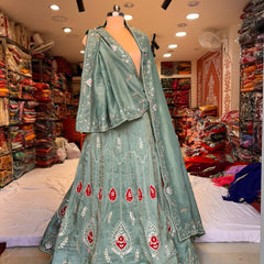Cosmos Tissue Gota Patti Lehenga
