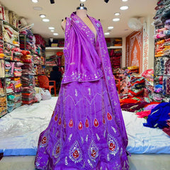 Cosmos Tissue Gota Patti Lehenga