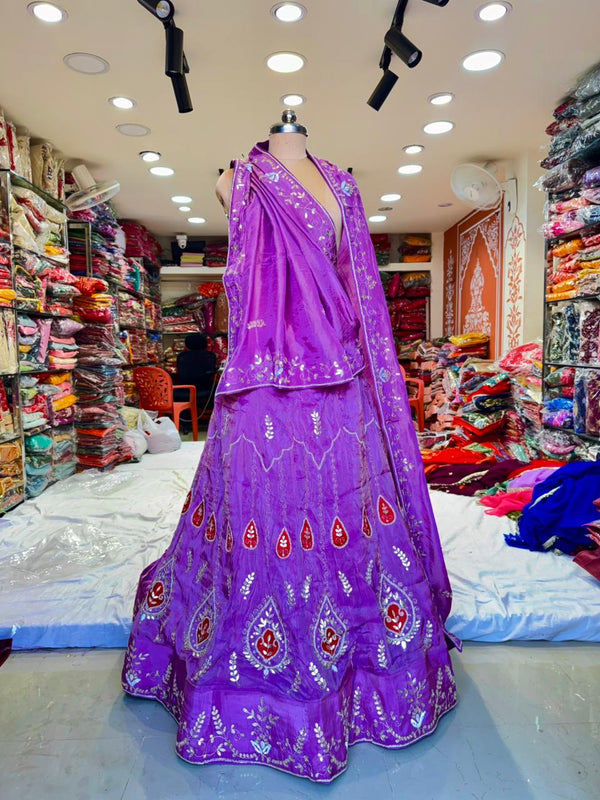 Cosmos Tissue Gota Patti Lehenga