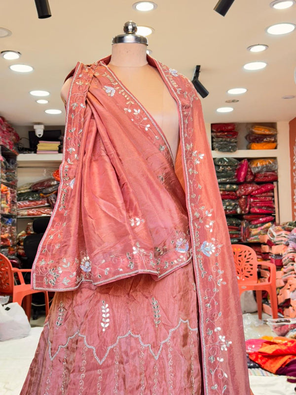 Cosmos Tissue Gota Patti Lehenga