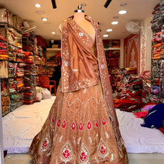 Cosmos Tissue Gota Patti Lehenga
