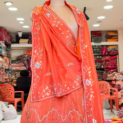 Cosmos Tissue Gota Patti Lehenga