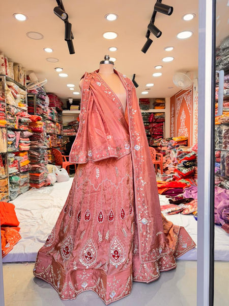 Cosmos Tissue Gota Patti Lehenga