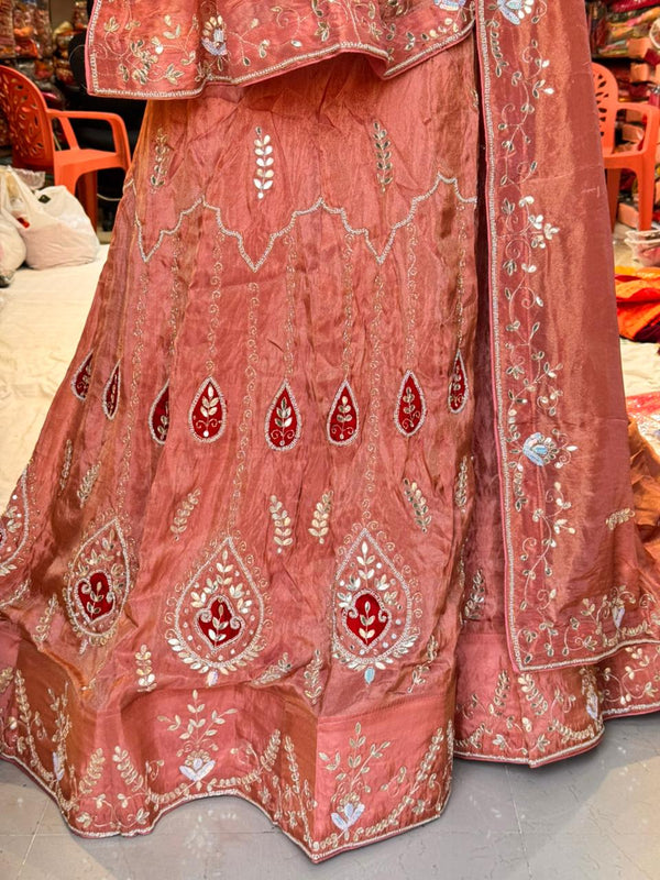 Cosmos Tissue Gota Patti Lehenga