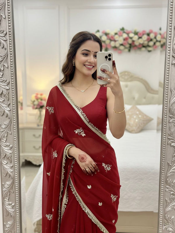 Georgette Boota Saree