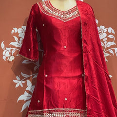 Pure Gazi Kurti with Skirt and Dupatta