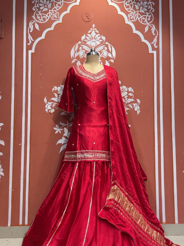 Pure Gazi Kurti with Skirt and Dupatta