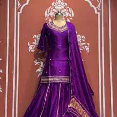 Pure Gazi Kurti with Skirt and Dupatta