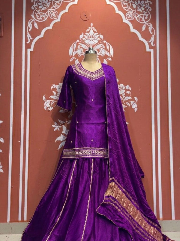 Pure Gazi Kurti with Skirt and Dupatta
