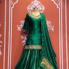 Pure Gazi Kurti with Skirt and Dupatta