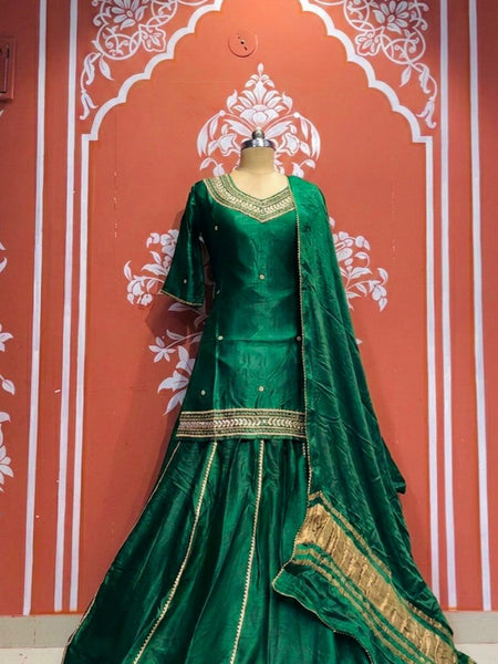 Pure Gazi Kurti with Skirt and Dupatta