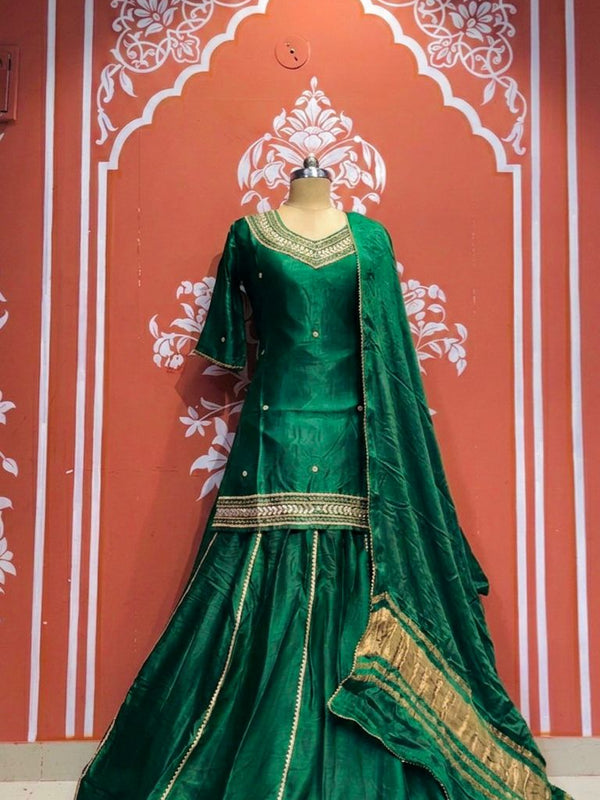 Pure Gazi Kurti with Skirt and Dupatta