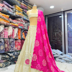 Cosmos Tissue Gota Patti Lehenga