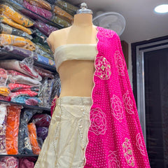 Cosmos Tissue Gota Patti Lehenga