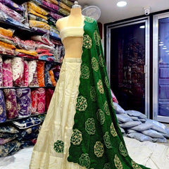 Cosmos Tissue Gota Patti Lehenga