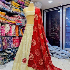 Cosmos Tissue Gota Patti Lehenga