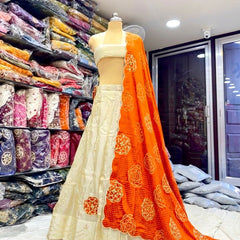 Cosmos Tissue Gota Patti Lehenga