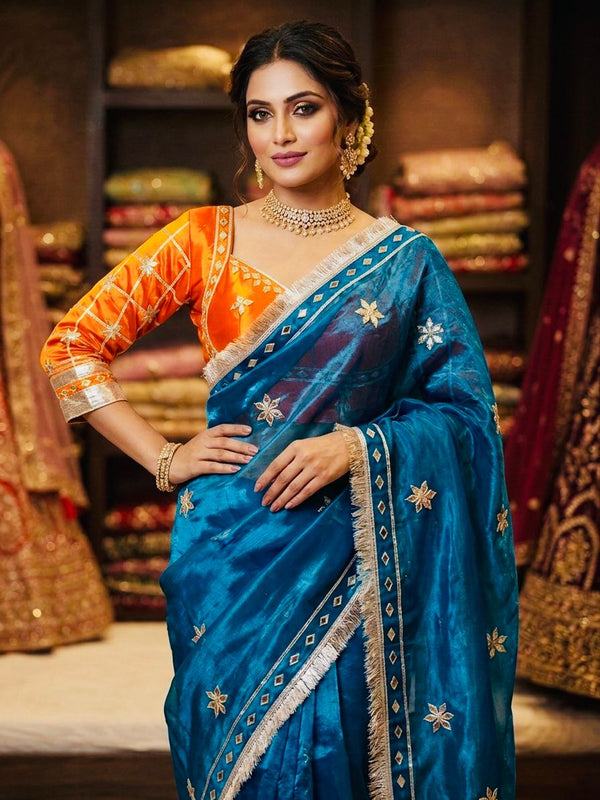 Frendi Silk Saree with Aangi Blouse