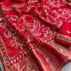 Satin Gajji Saree