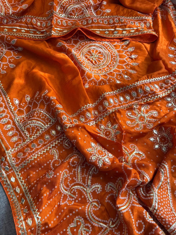 Satin Gajji Saree