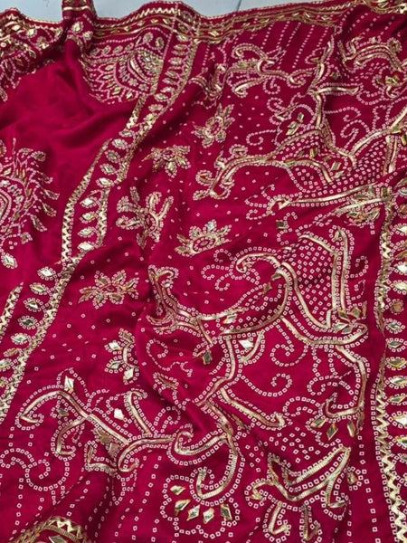 Satin Gajji Saree
