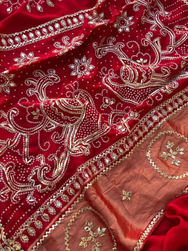 Satin Gajji Saree