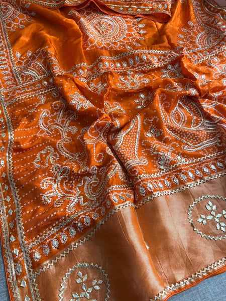 Satin Gajji Saree