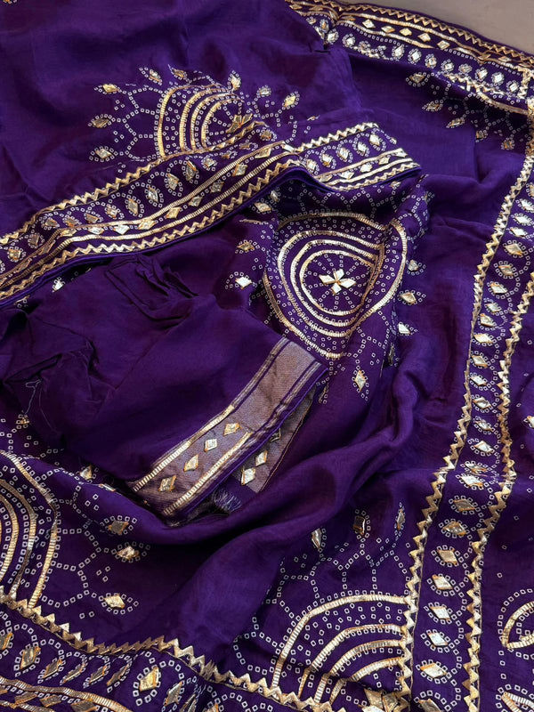 Satin Gajji Saree