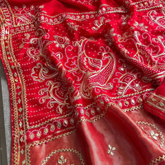 Satin Gajji Saree