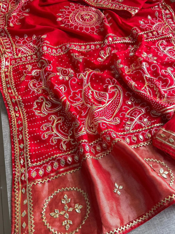 Satin Gajji Saree