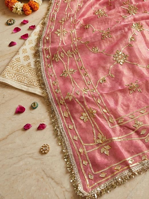 Cosmos Tissue Kacchi patti Jal Saree