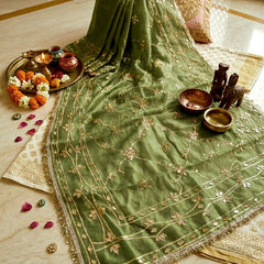 Cosmos Tissue Kacchi patti Jal Saree