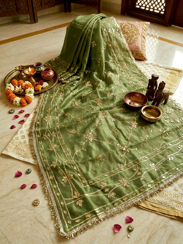 Cosmos Tissue Kacchi patti Jal Saree