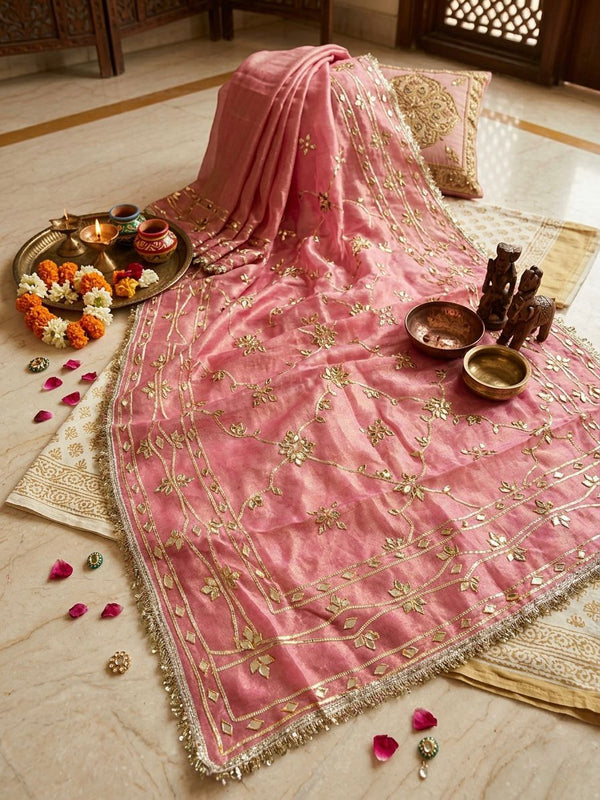 Cosmos Tissue Kacchi patti Jal Saree