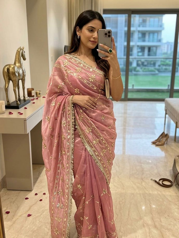 Cosmos Tissue Kacchi patti Jal Saree