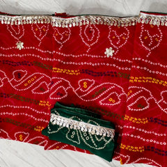 Georgette Rajasthani Bandhej Saree