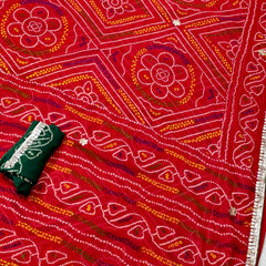 Georgette Rajasthani Bandhej Saree