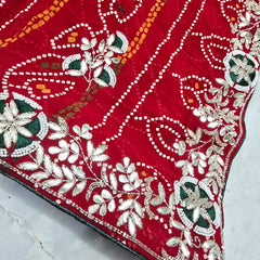 Pure Georgette Rajasthani Bandhej Saree