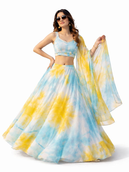 Tie & DIe Lehenga Choli Set